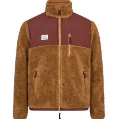 Clearance Resteröds Herre Fleece med Paneler og Lynlås Brun