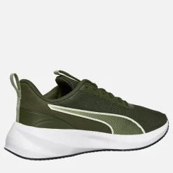 Clearance Puma Herre Flyer Lite 3 Neutral Løbesko Mørk Oliven / Hvid / Fizzy Lys Grøn