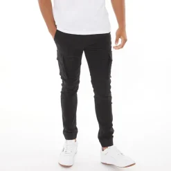 Discount Crosshatch Herre Frenton Cargo Bukser Sort