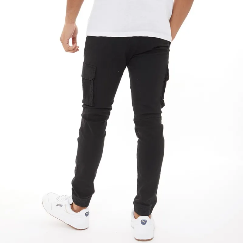 Discount Crosshatch Herre Frenton Cargo Bukser Sort