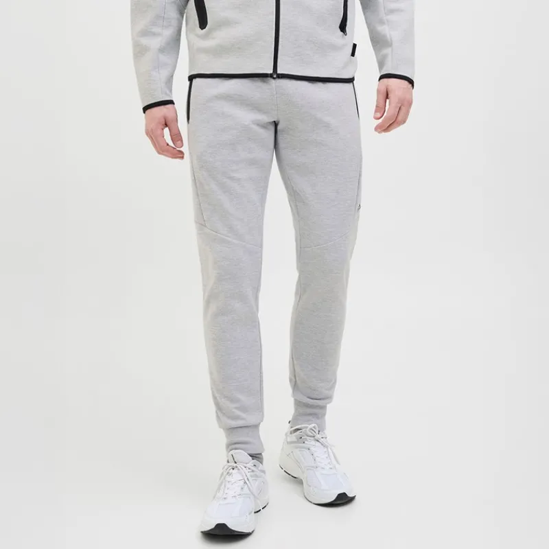 Discount JACK & JONES Herre Fusion Joggers Light Grey Melange