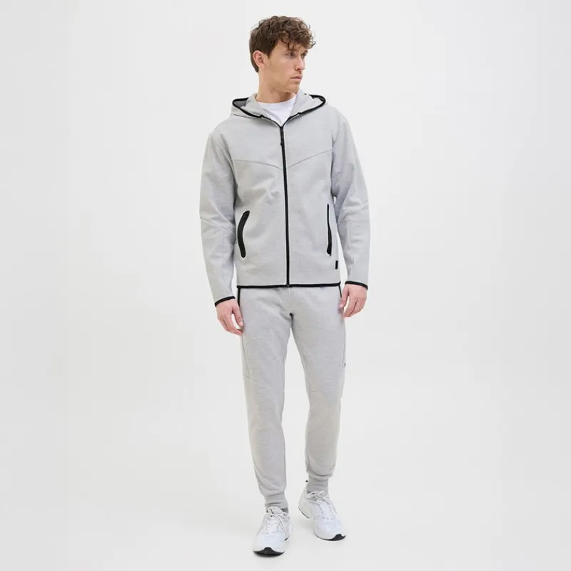 Discount JACK & JONES Herre Fusion Joggers Light Grey Melange