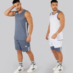 Clearance adidas Herre 3G Speed Reversible Basketball Shorts Onix/Hvid Grå