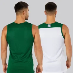 Outlet adidas Herre 3G Speed Vendbar Basketball Trøje Dark Green/​Hvid Grøn