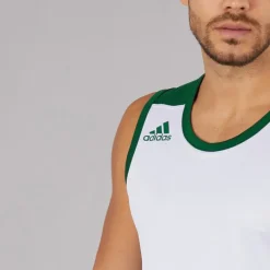 Outlet adidas Herre 3G Speed Vendbar Basketball Trøje Dark Green/​Hvid Grøn