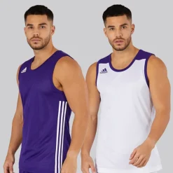 Hot adidas Herre 3G Speed Vendbar Basketball Trøje Collegiate Purple/​Hvid lilla