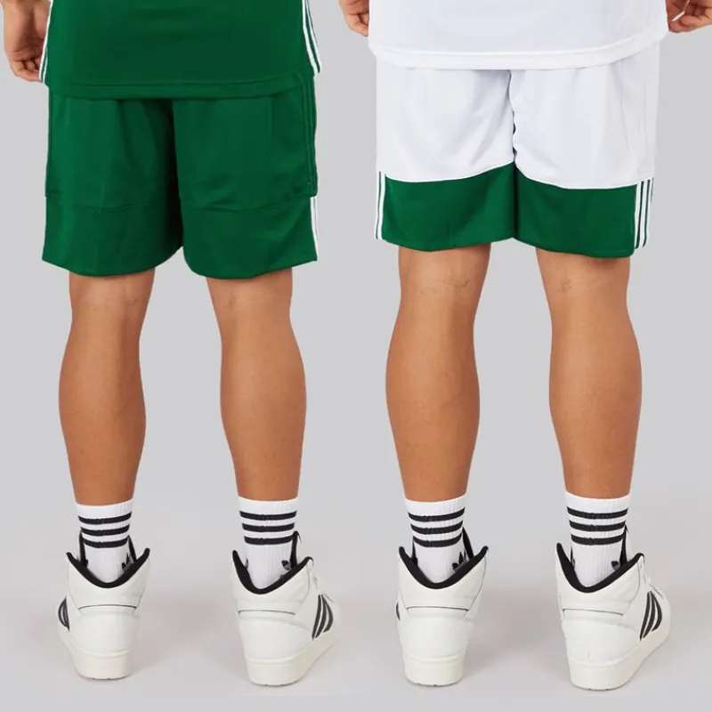 Discount adidas Herre 3G Speed Vendbare Basketball Shorts Dark Green/Hvid Grøn