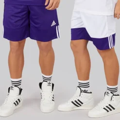 Clearance adidas Herre 3G Speed Vendbare Basketball Shorts Collegiate Purple/Hvid lilla