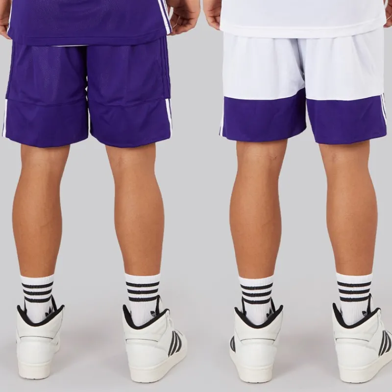 Clearance adidas Herre 3G Speed Vendbare Basketball Shorts Collegiate Purple/Hvid lilla