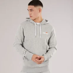 Sale Ellesse Herre Giffone Hættetrøje Light Grey Marl Lysegrå Mergel