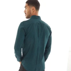 Sale Ben Sherman Herre Gingham Langærmet shirts Grøn Mørkegrøn