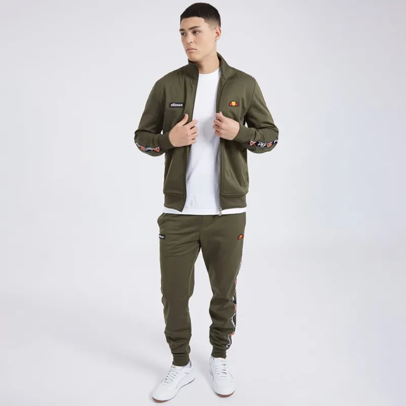 Online Ellesse Herre Giraldo Tapede Poly Tracksuit Khaki kakigrøn