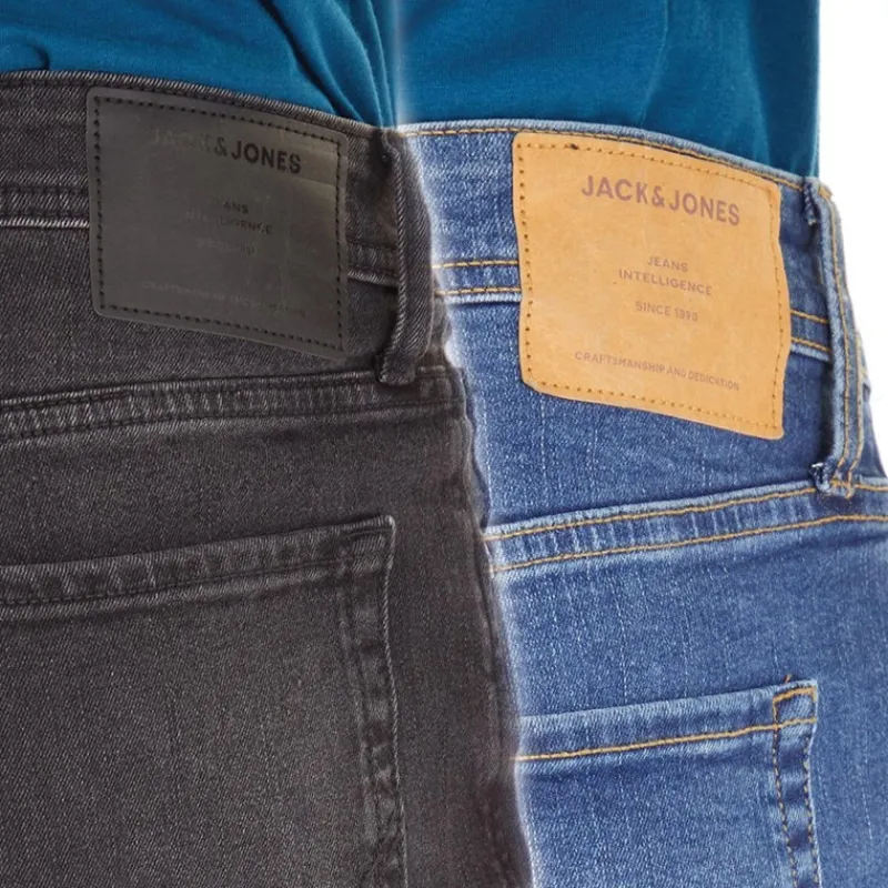 Outlet JACK & JONES Herre Glenn Sq354/327 To-pak Jeans Blå/Sort
