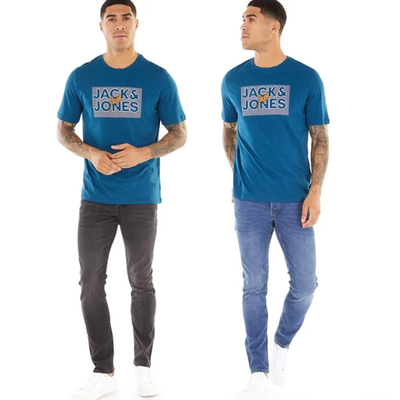 Outlet JACK & JONES Herre Glenn Sq354/327 To-pak Jeans Blå/Sort