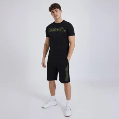 New Bench Herre Gowsen T-shirt og Shorts Sæt Sort