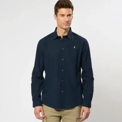 Online MCS Herre Grand Prairie Langærmet shirts Flade Marineblå