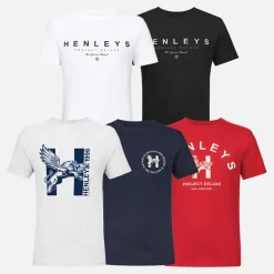 Sale Henleys Herre Graphen T-shirts Flerfarvet