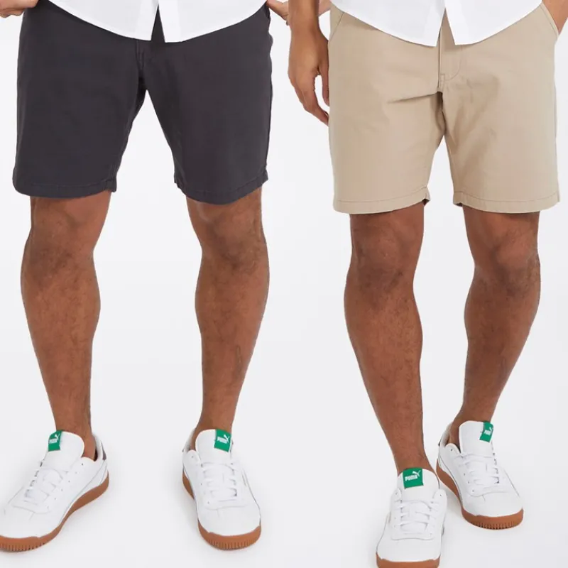 Online Brave Soul Herre Hansen Chino Shorts Topak Navy/Stone Marineblå