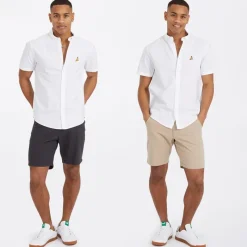 Online Brave Soul Herre Hansen Chino Shorts Topak Navy/Stone Marineblå