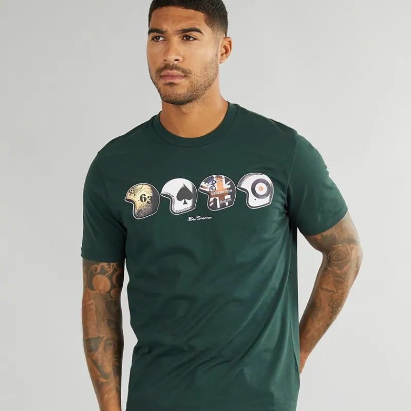 Online Ben Sherman Herre Helmets T-shirts Grøn