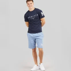 Clearance Henleys Herre Hentyme T-shirts Flade Marineblå