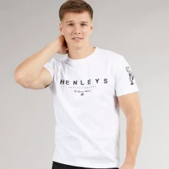 Best Henleys Herre Hentyme T-shirts Hvid