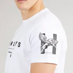 Best Henleys Herre Hentyme T-shirts Hvid