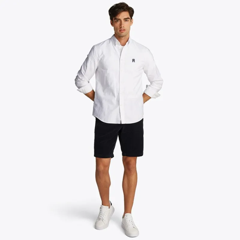 Discount Tommy Hilfiger Herre Heritage Oxford Langærmet Skjorte Optisk Hvid