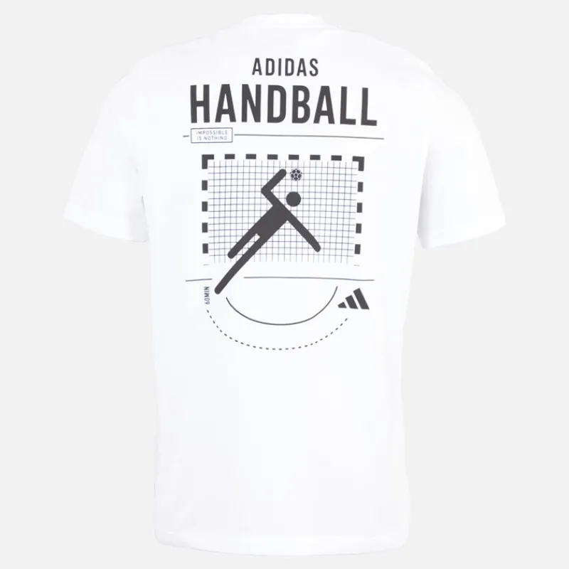 Best adidas Herre Håndbold Grafisk T-shirt Hvid