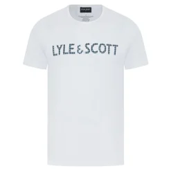 Discount Lyle And Scott Vintage Herre Holden T-shirt og ternede loungesæt Bright White/​Blue Check
