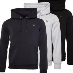 Clearance Brave Soul Herre Howard 3-pak Hoodies Sort/Grå/Blå