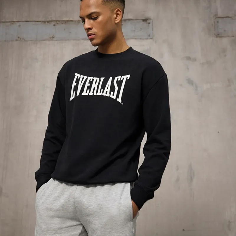 Outlet Everlast Herre Ikonisk Maksimeret Sweatshirt Sort
