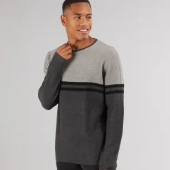 Clearance Indicode Herre Jaluf Jumper Charcoal Mix Grå