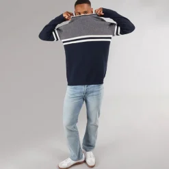 Indicode Herre Jaluf Jumper Sky Captain Marineblå