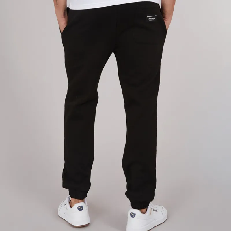 New Crosshatch Herre Jamals Joggingbukser Sort
