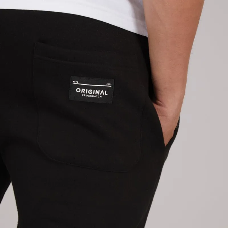 New Crosshatch Herre Jamals Joggingbukser Sort