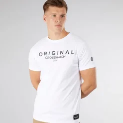Online Crosshatch Herre Jamals T Shirt Off White