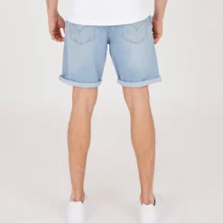 Bench Herre Javid Denim Shorts Lysvask Blå