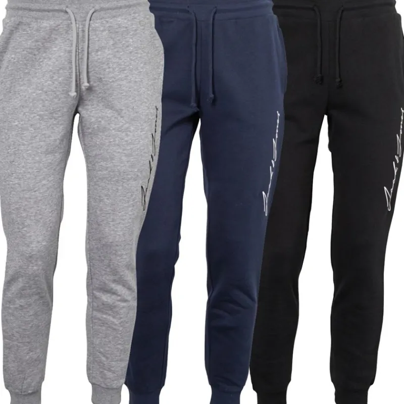 Sale JACK & JONES Herre Jax Tre Pak Sweat Pants Tap Shoe/Light Grey Melange/Navy Blazer