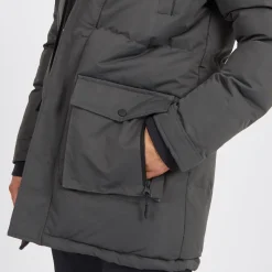 Hot Brave Soul Herre Jethrocharc Vatteret Parka Jakke Antracit