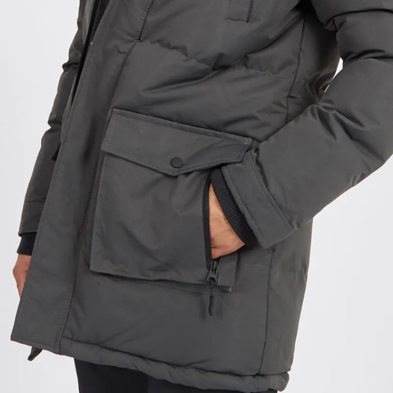 Hot Brave Soul Herre Jethrocharc Vatteret Parka Jakke Antracit