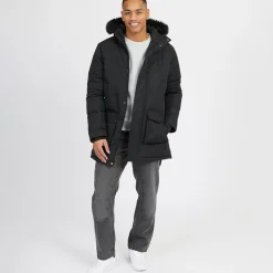 Discount Brave Soul Herre Jethrow Tech Lang Parka Sort