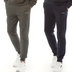 Discount Crosshatch Herre Joggingbukser Topak Navy/Charcoal Marl Marineblå