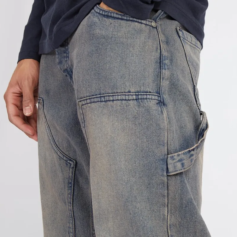 Best Brave Soul Herre Joiner Carpenter Løstsiddende Jeans Mb Blå Vask Mellemblå