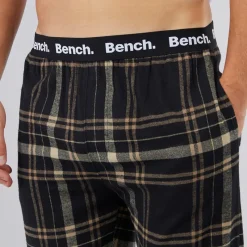 Best Bench Herre Kaplan Flanelternede Lounge Bukser Sort / Taupe / Sten / Stengrå Tern