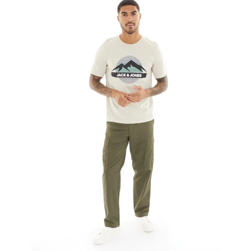 Discount JACK & JONES Herre Karl Evans Cargobukser Grøn Olivengrøn