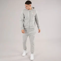 Online Ellesse Herre Klemerio Full Zip Hættetrøje Light Grey Marl Lysegrå Mergel
