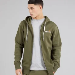 Online Ellesse Herre Klemerio Lynlås Hættetrøje Khaki
