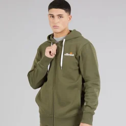 Online Ellesse Herre Klemerio Lynlås Hættetrøje Khaki