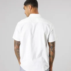 Solid Herre kortærmet skjorte Off White Off-white